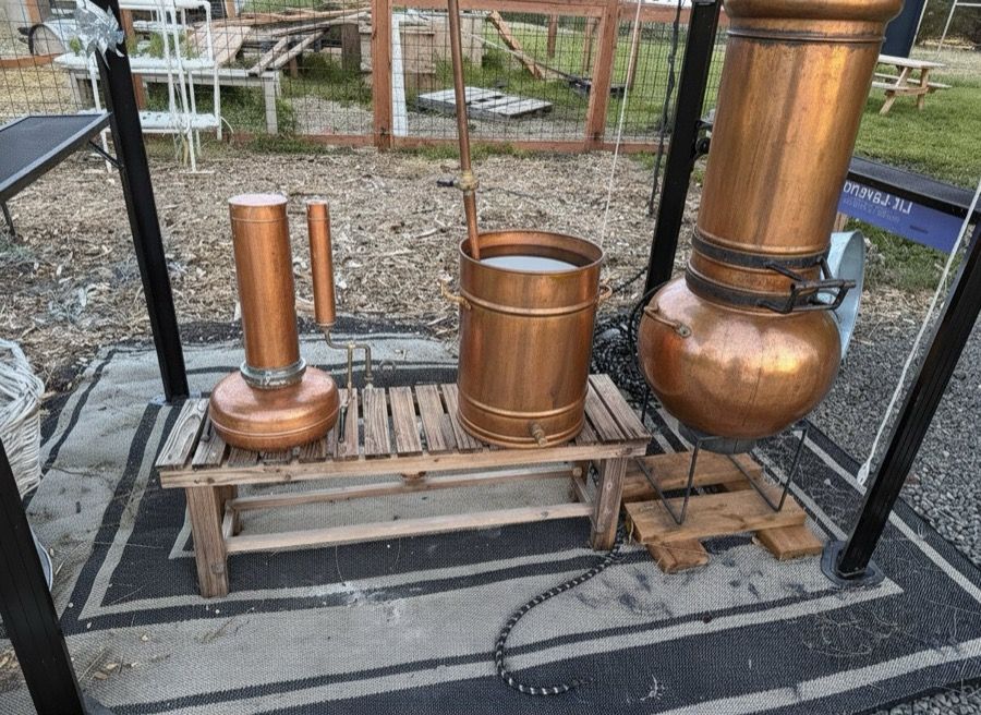 Our copper still, on the farm