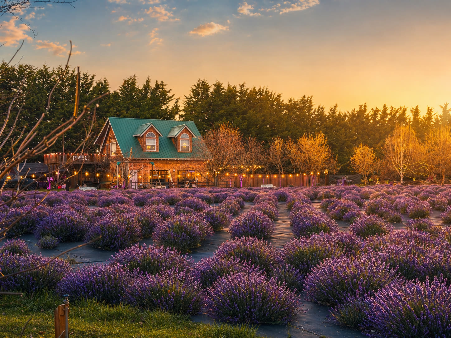 Second Lavender Yurt among the fields